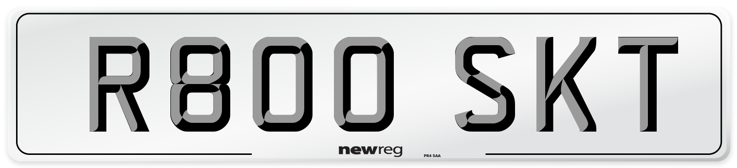R800 SKT Number Plate from New Reg